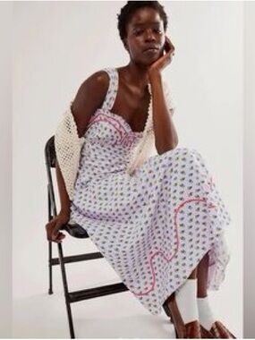 Free People Sweet Hearts Midi Floral Dress